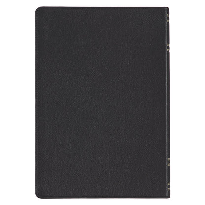 Black Genuine Leather Spiritual Growth Bible - The Christian Gift Company