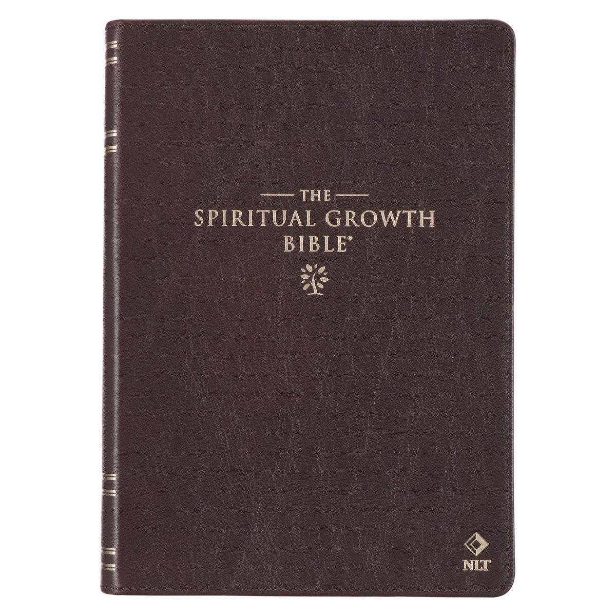 Brown Genuine Leather Spiritual Growth Bible - The Christian Gift Company