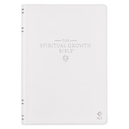 White Full Grain Leather Spiritual Growth Bible - The Christian Gift Company