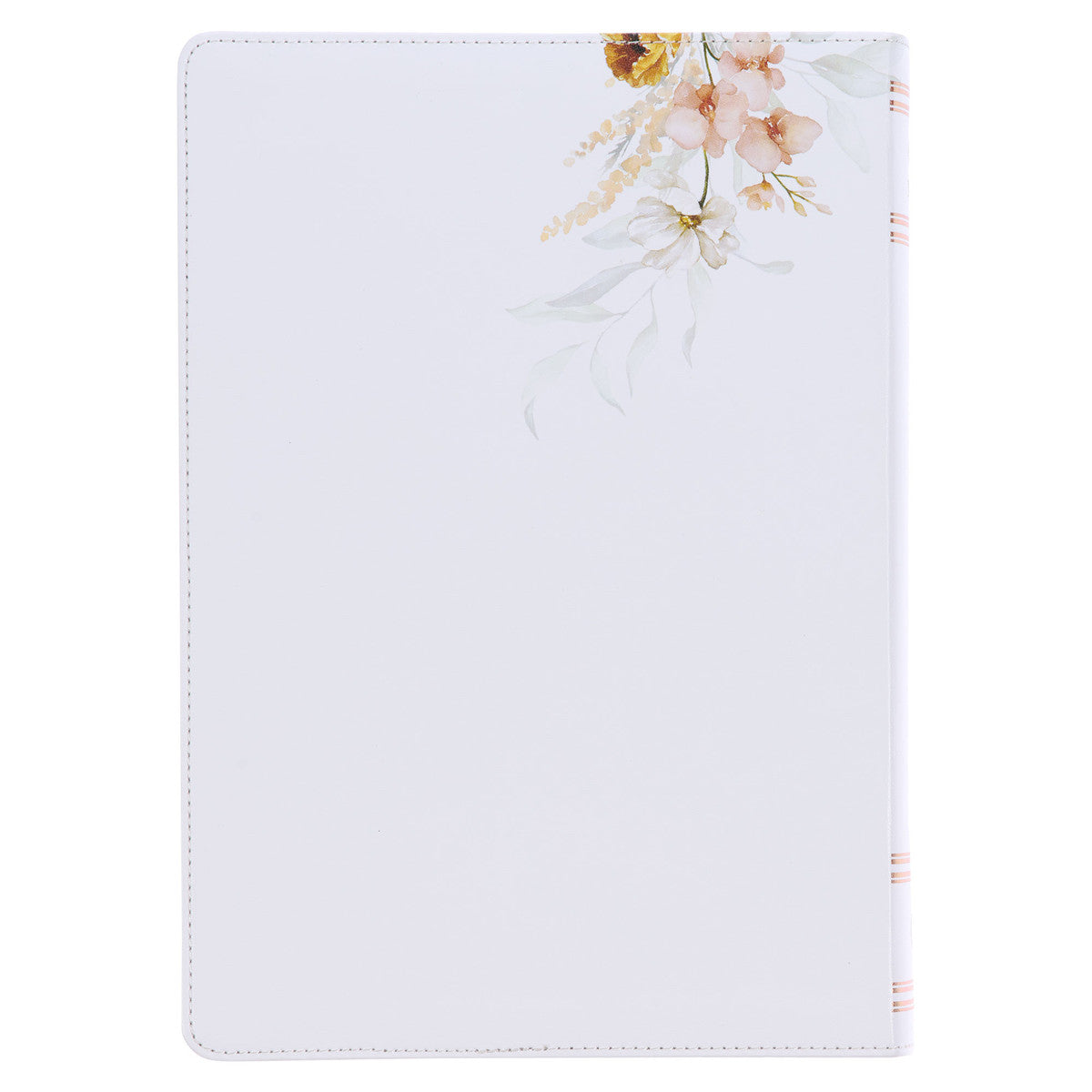 Cream-coloured Floral Faux Leather Spiritual Growth Bible - The Christian Gift Company