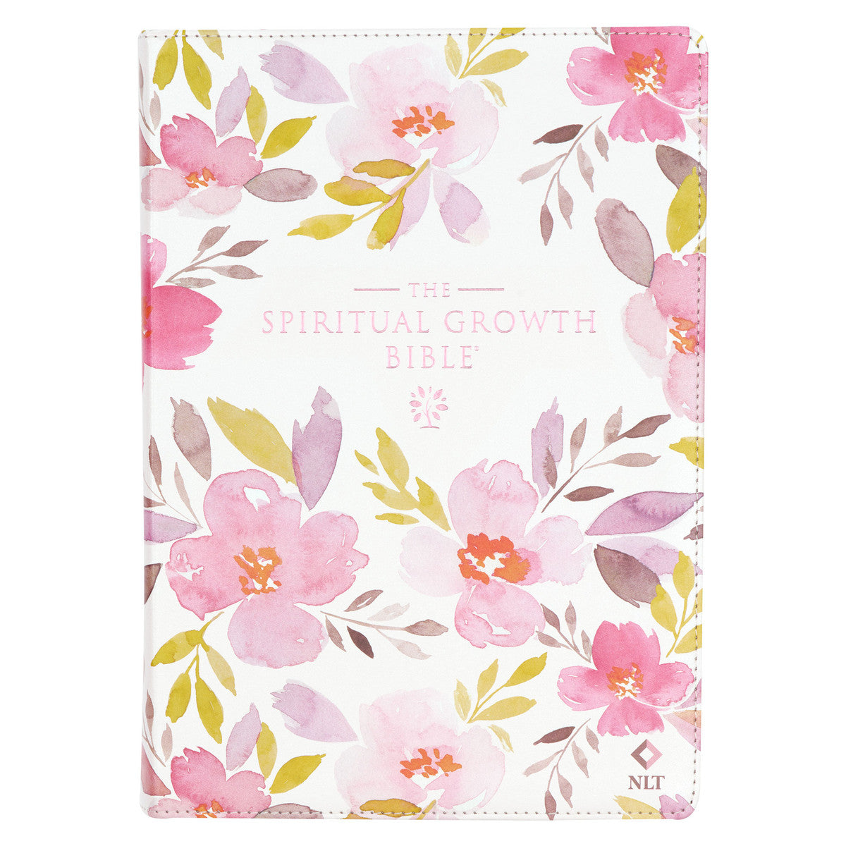 Pink Floral Faux Leather Spiritual Growth Bible - The Christian Gift Company