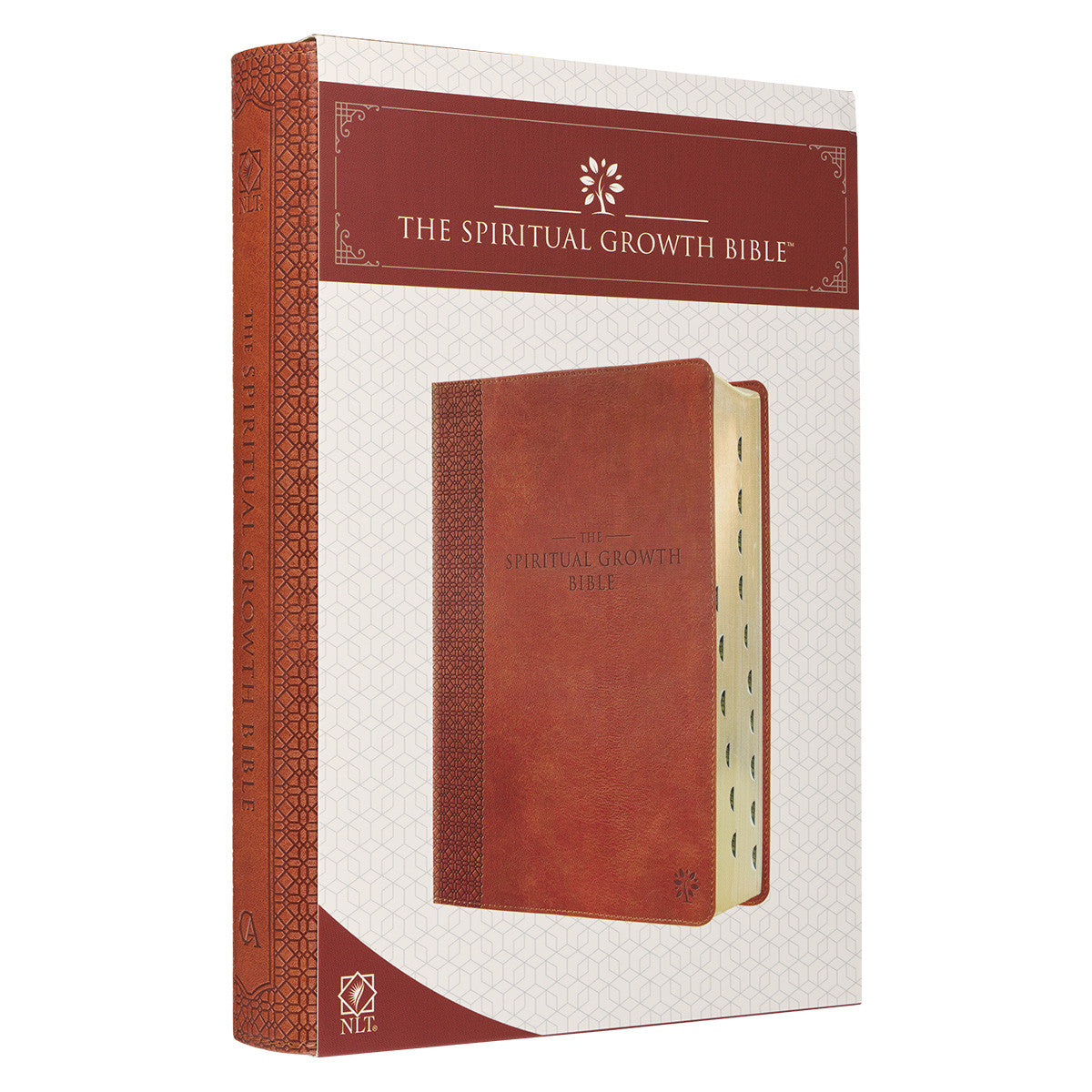 Saddle Tan Faux Leather Spiritual Growth Bible - The Christian Gift Company