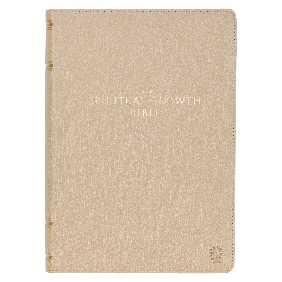 Pearlescent Taupe Faux Leather Spiritual Growth Bible - The Christian Gift Company