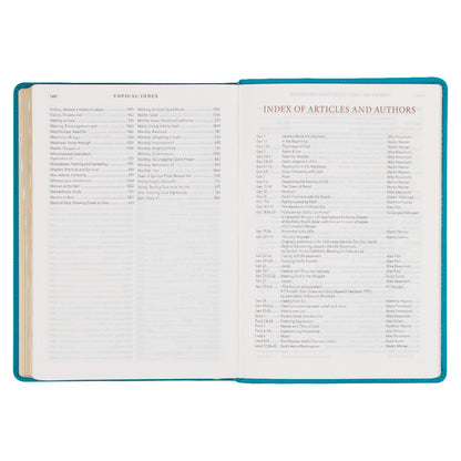 Teal Faux Leather Spiritual Growth Bible - The Christian Gift Company