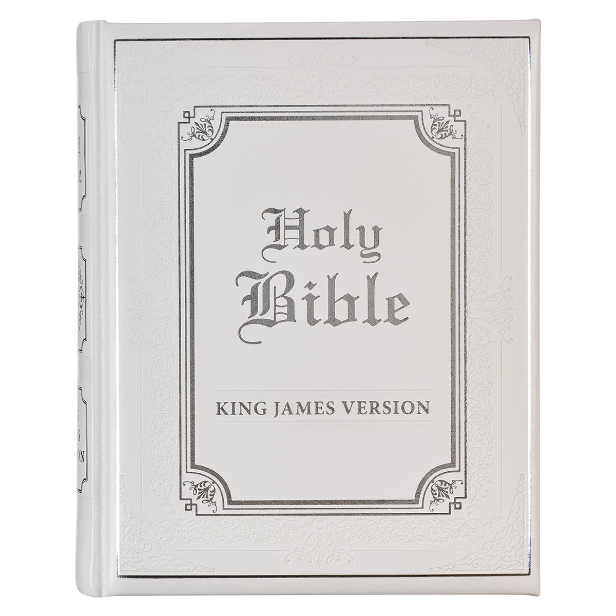 White Faux Leather King James Version Family Bible - The Christian Gift Company