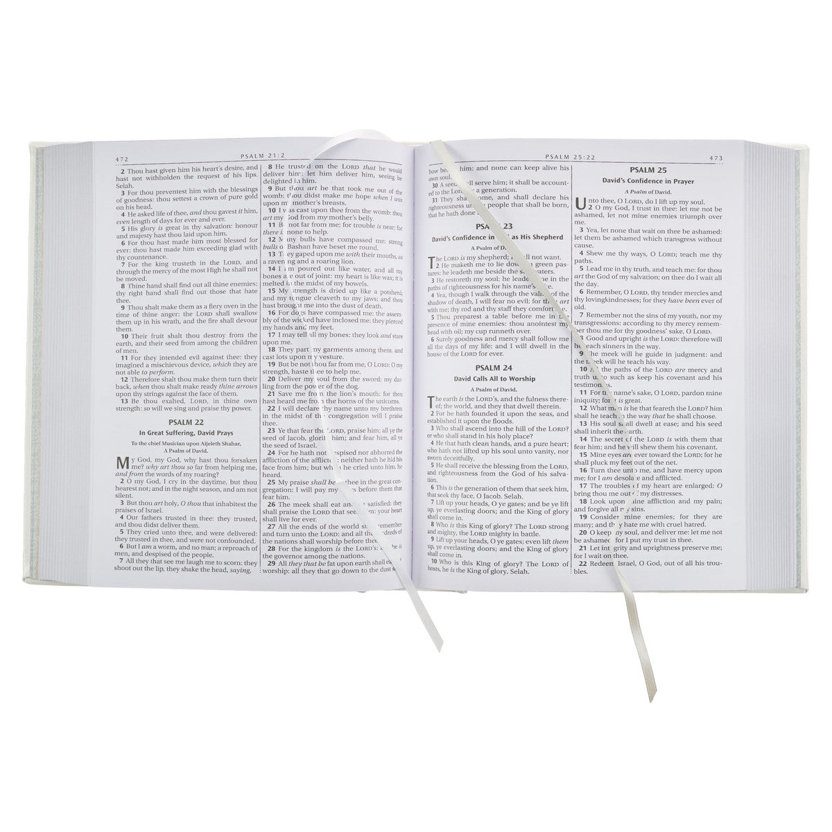 White Faux Leather King James Version Family Bible - The Christian Gift Company