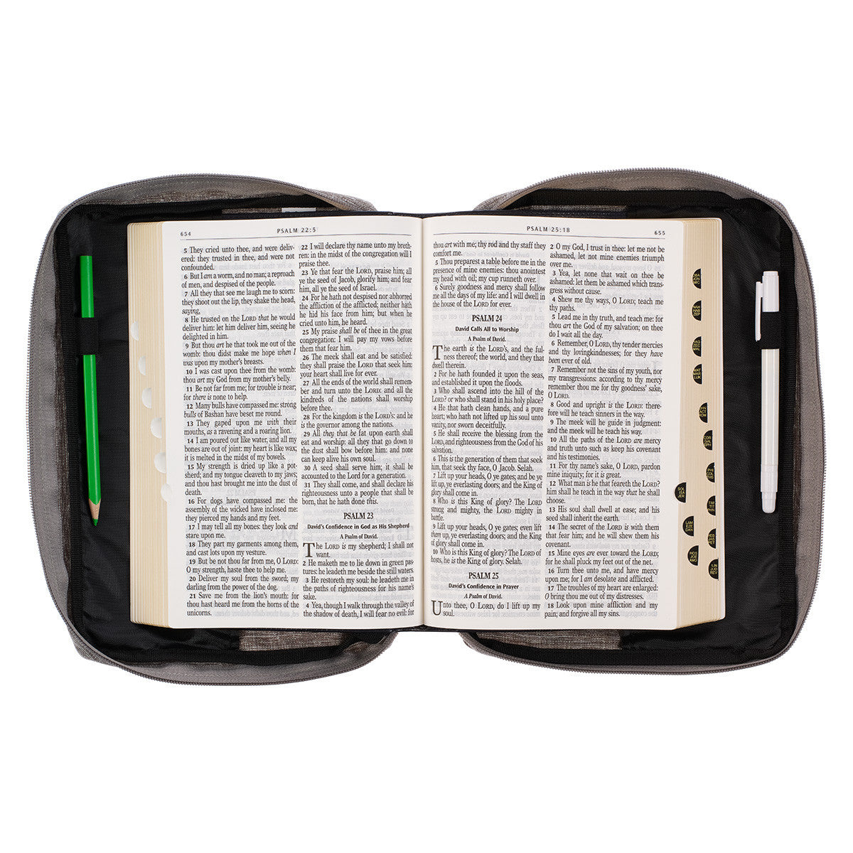 My Light and Salvation Grey Value Bible Cover - The Christian Gift Company