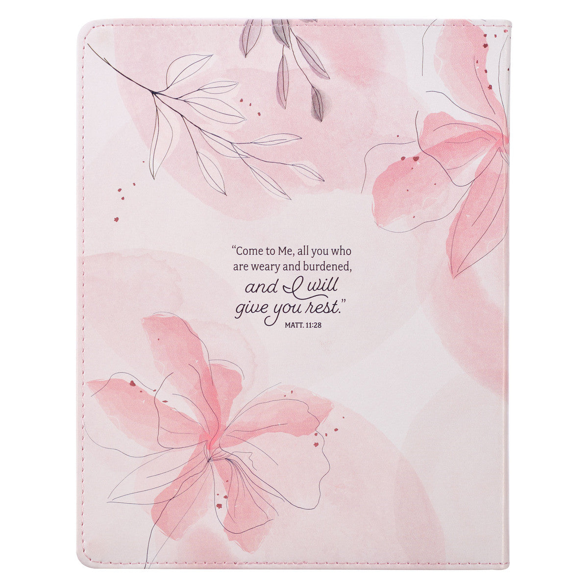 Rest in Me Pink Faux Leather Devotional - The Christian Gift Company