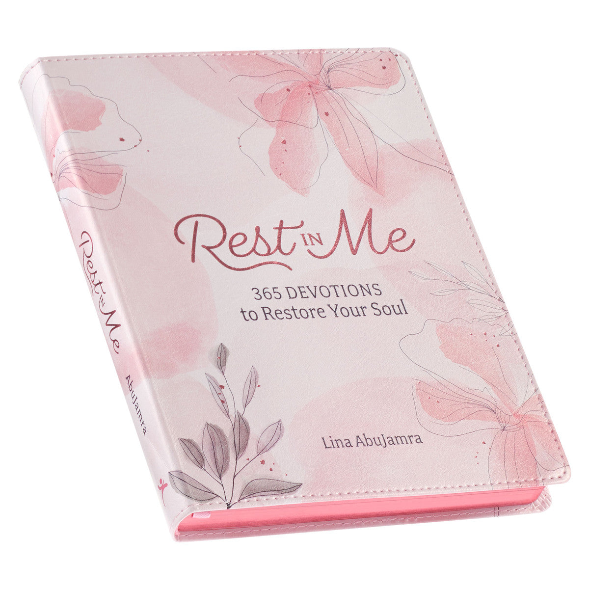 Rest in Me Pink Faux Leather Devotional - The Christian Gift Company