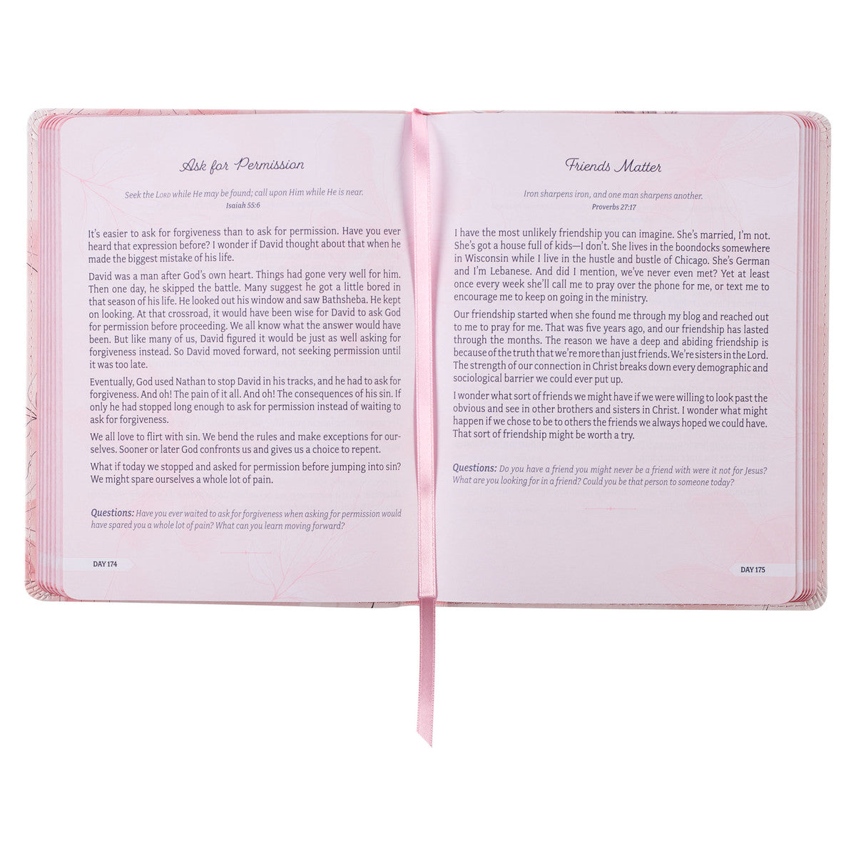 Rest in Me Pink Faux Leather Devotional - The Christian Gift Company