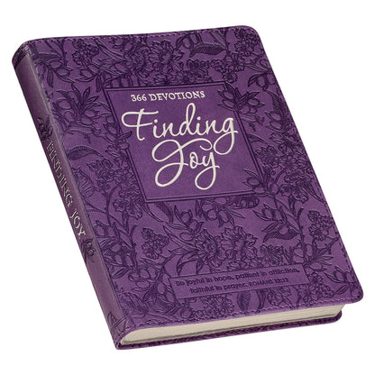 Finding Joy Purple Faux Leather Daily Devotional - The Christian Gift Company