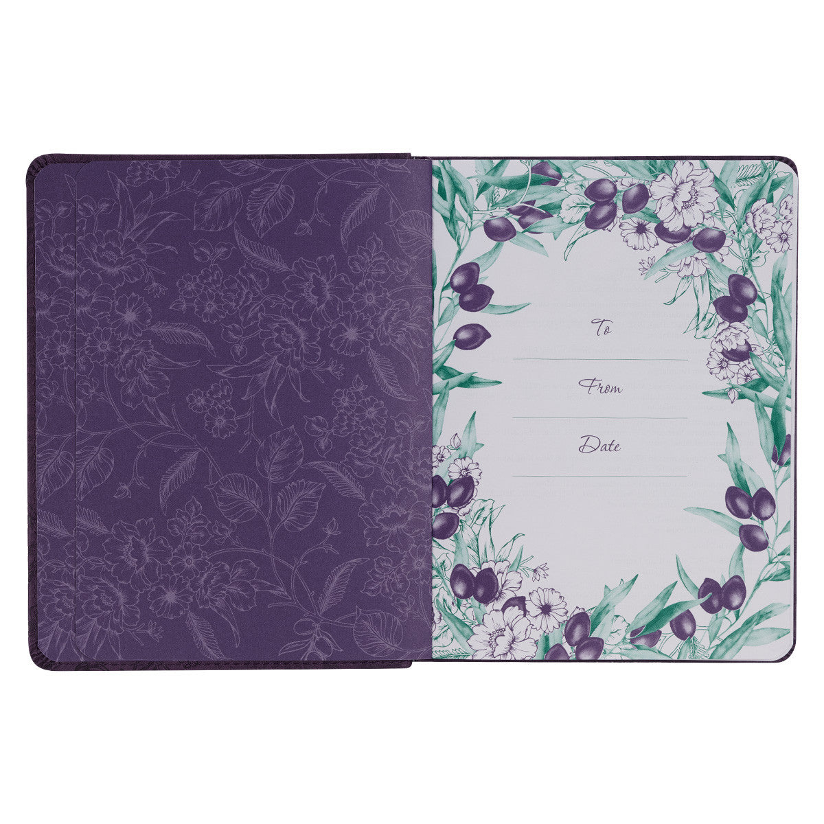 Finding Joy Purple Faux Leather Daily Devotional - The Christian Gift Company