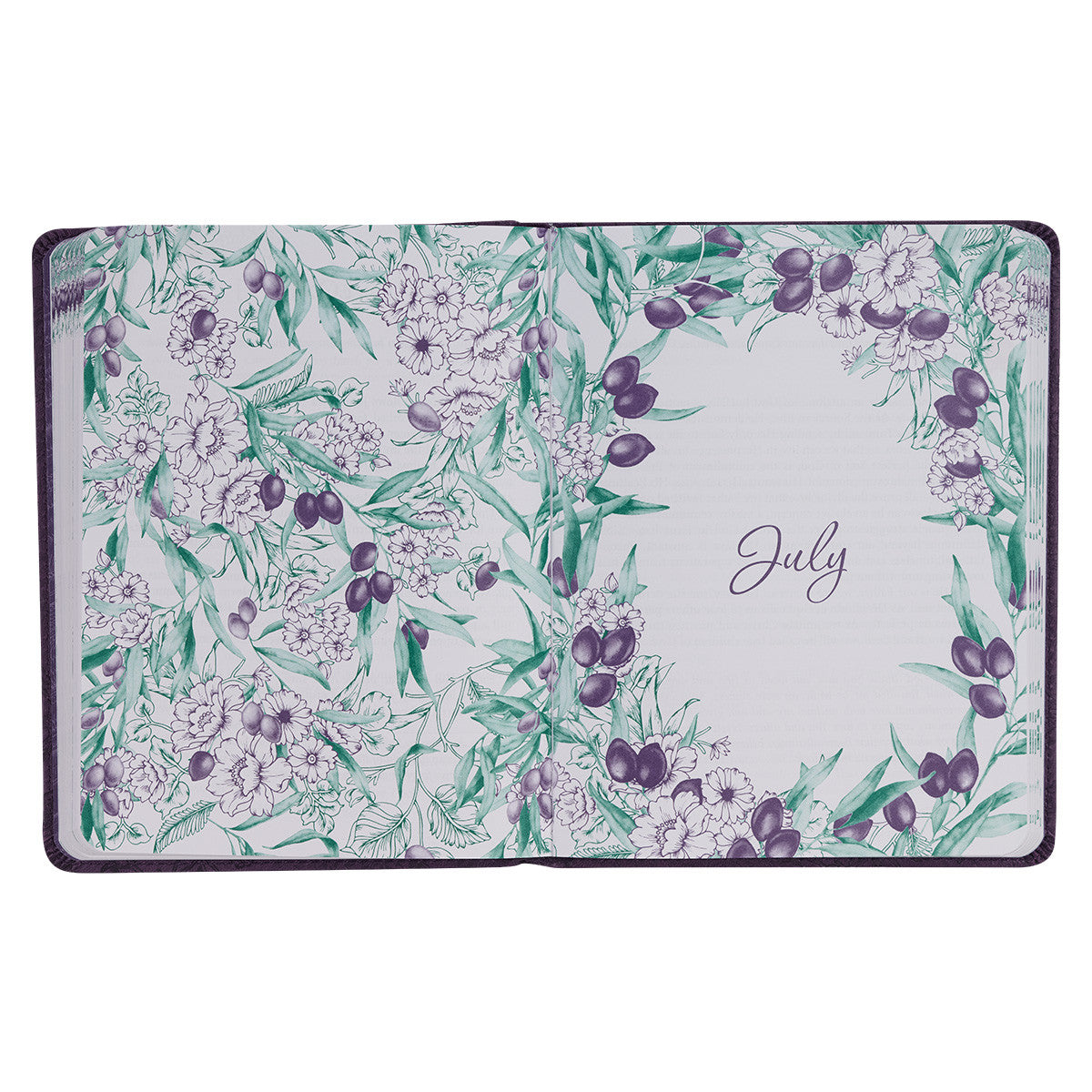 Finding Joy Purple Faux Leather Daily Devotional - The Christian Gift Company