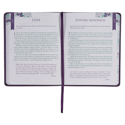 Finding Joy Purple Faux Leather Daily Devotional - The Christian Gift Company