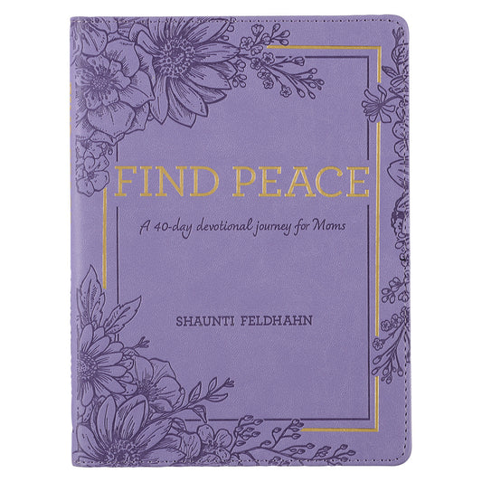 Find Peace Purple Faux Leather Devotional - The Christian Gift Company
