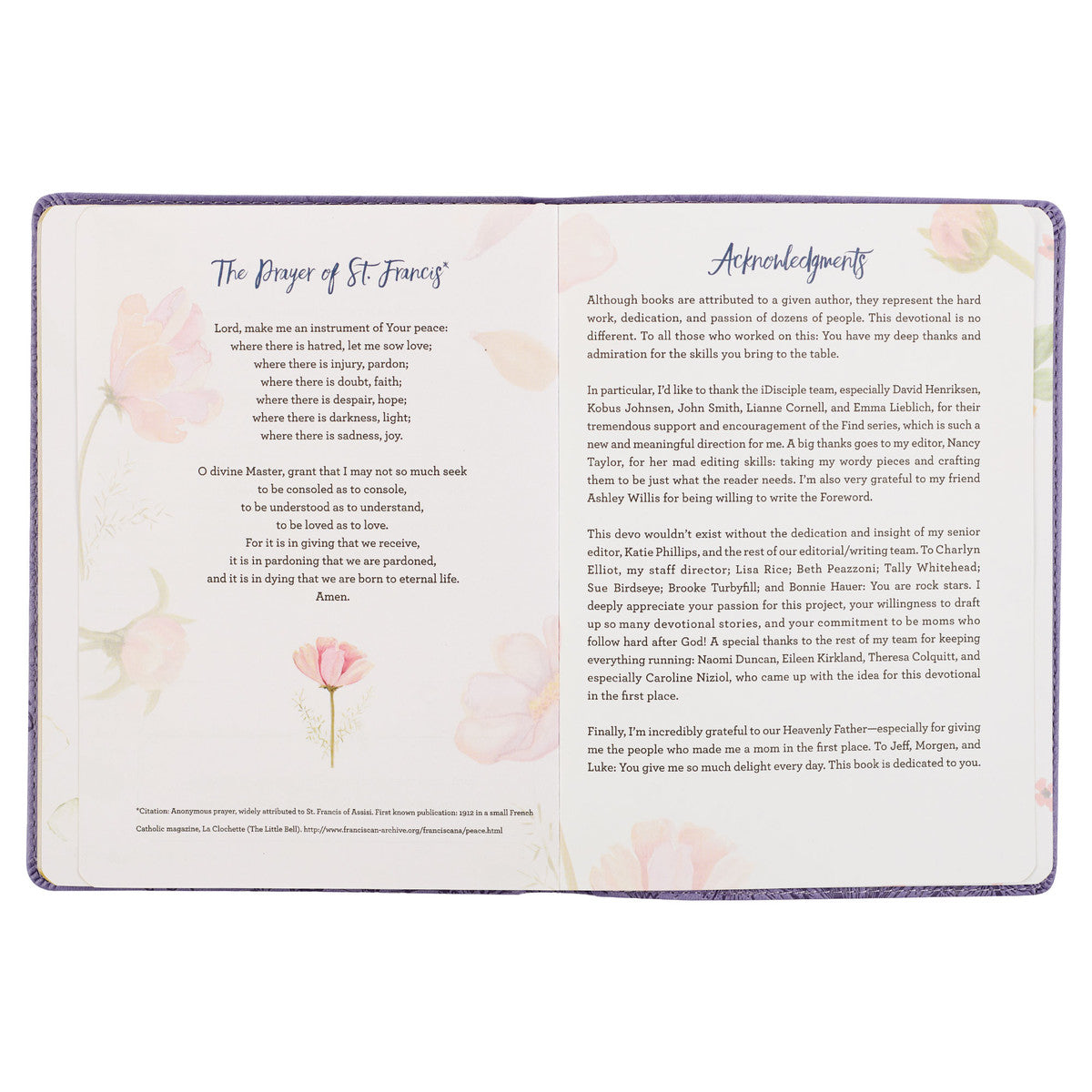 Find Peace Purple Faux Leather Devotional - The Christian Gift Company