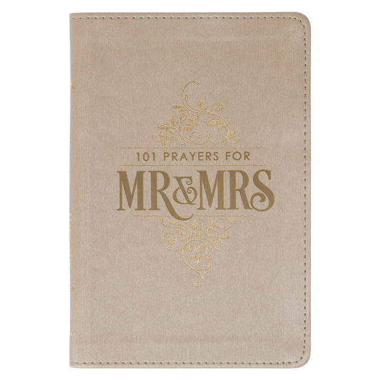 101 Prayers for Mr. & Mrs. Gold Faux Leather Prayer Book - The Christian Gift Company