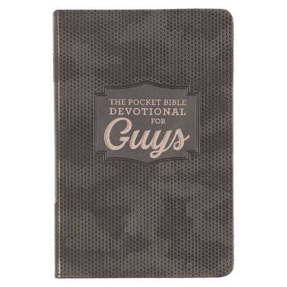 Brown Camo Faux Leather Pocket Devotional for Guys - The Christian Gift Company