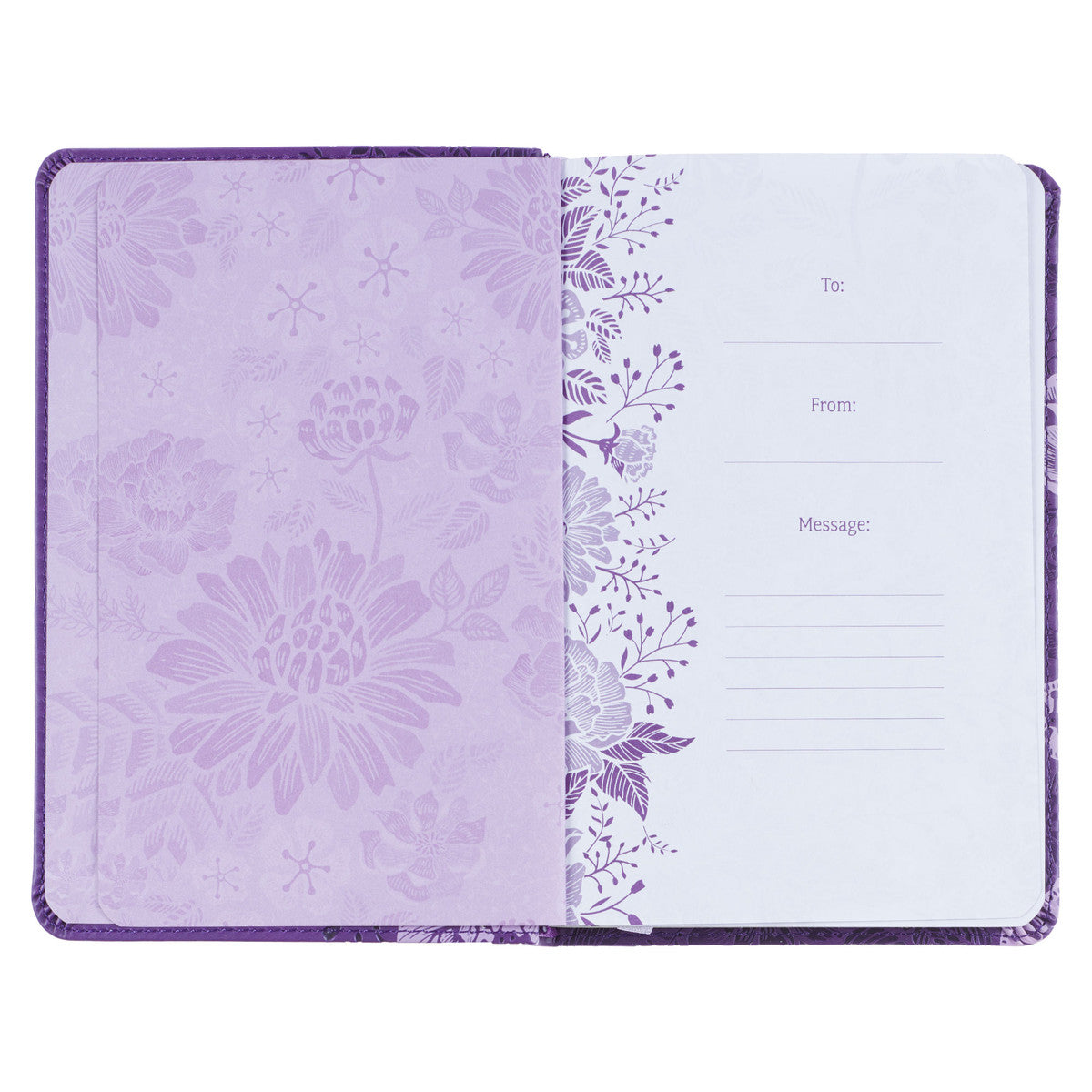 Purple Faux Leather Pocket Devotional for Girls - The Christian Gift Company