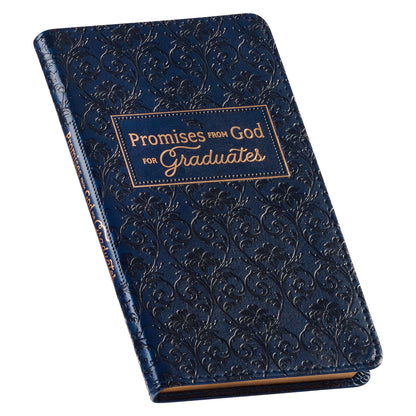 Promises From God For Graduates Navy Faux Leather Gift Book - The Christian Gift Company