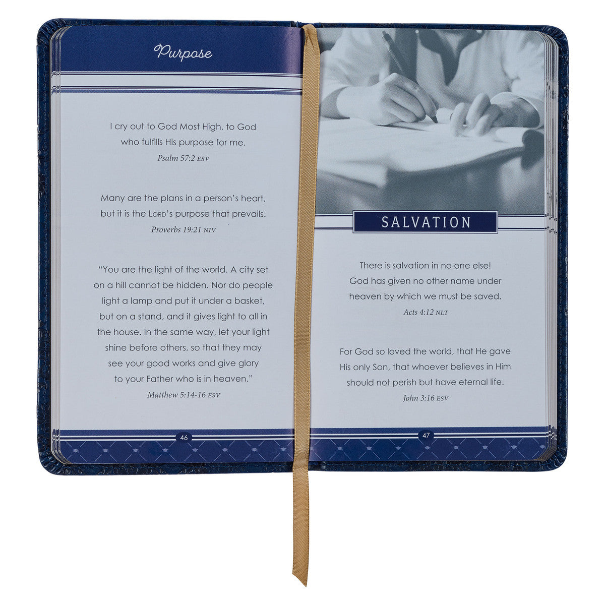 Promises From God For Graduates Navy Faux Leather Gift Book - The Christian Gift Company