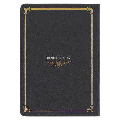 Bless You and Keep You Black Faux Leather Classic Journal - Numbers 6:24-26 - The Christian Gift Company