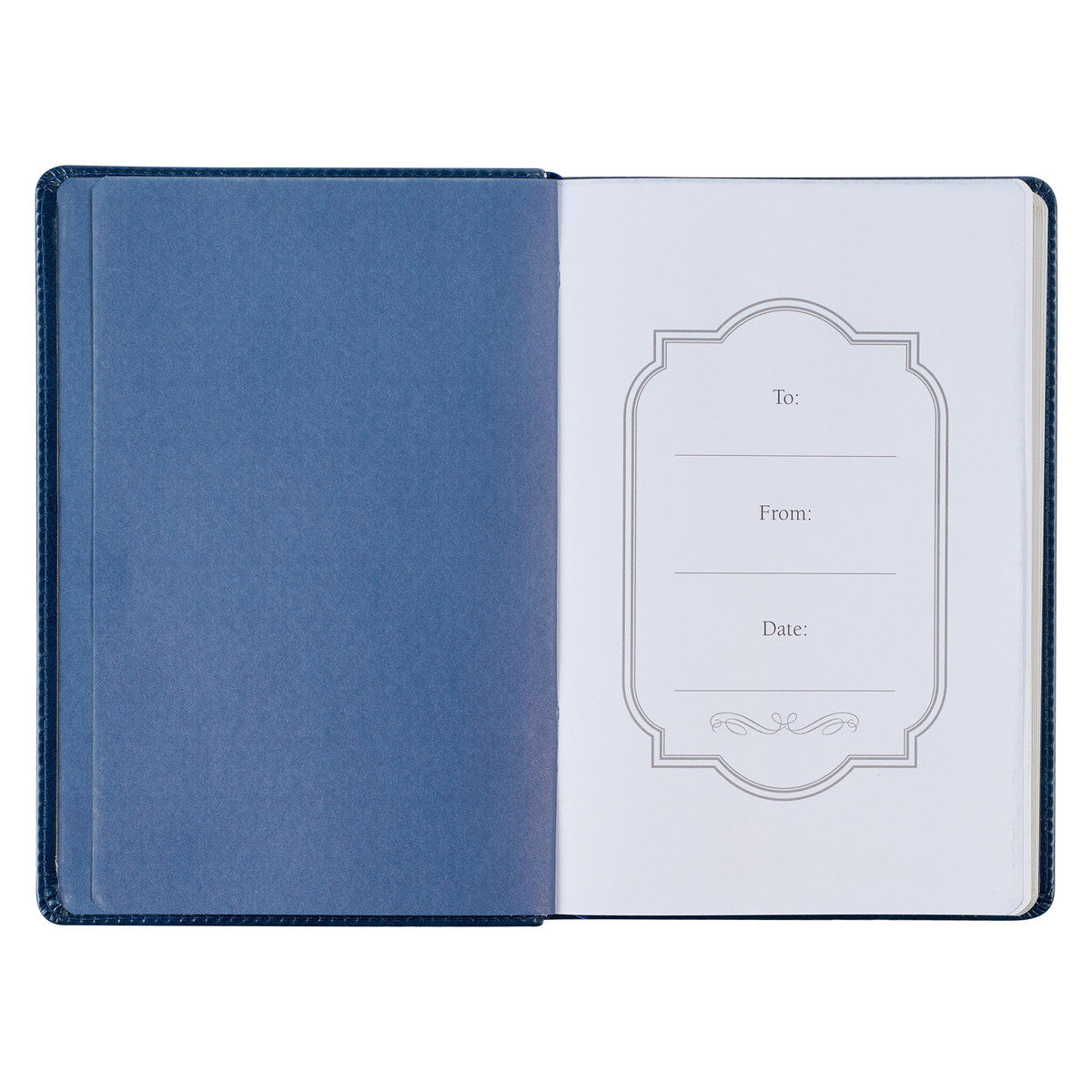 Blessed is the One Navy Faux Leather Classic Journal - Jeremiah 17:7 - The Christian Gift Company