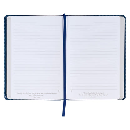 Blessed is the One Navy Faux Leather Classic Journal - Jeremiah 17:7 - The Christian Gift Company