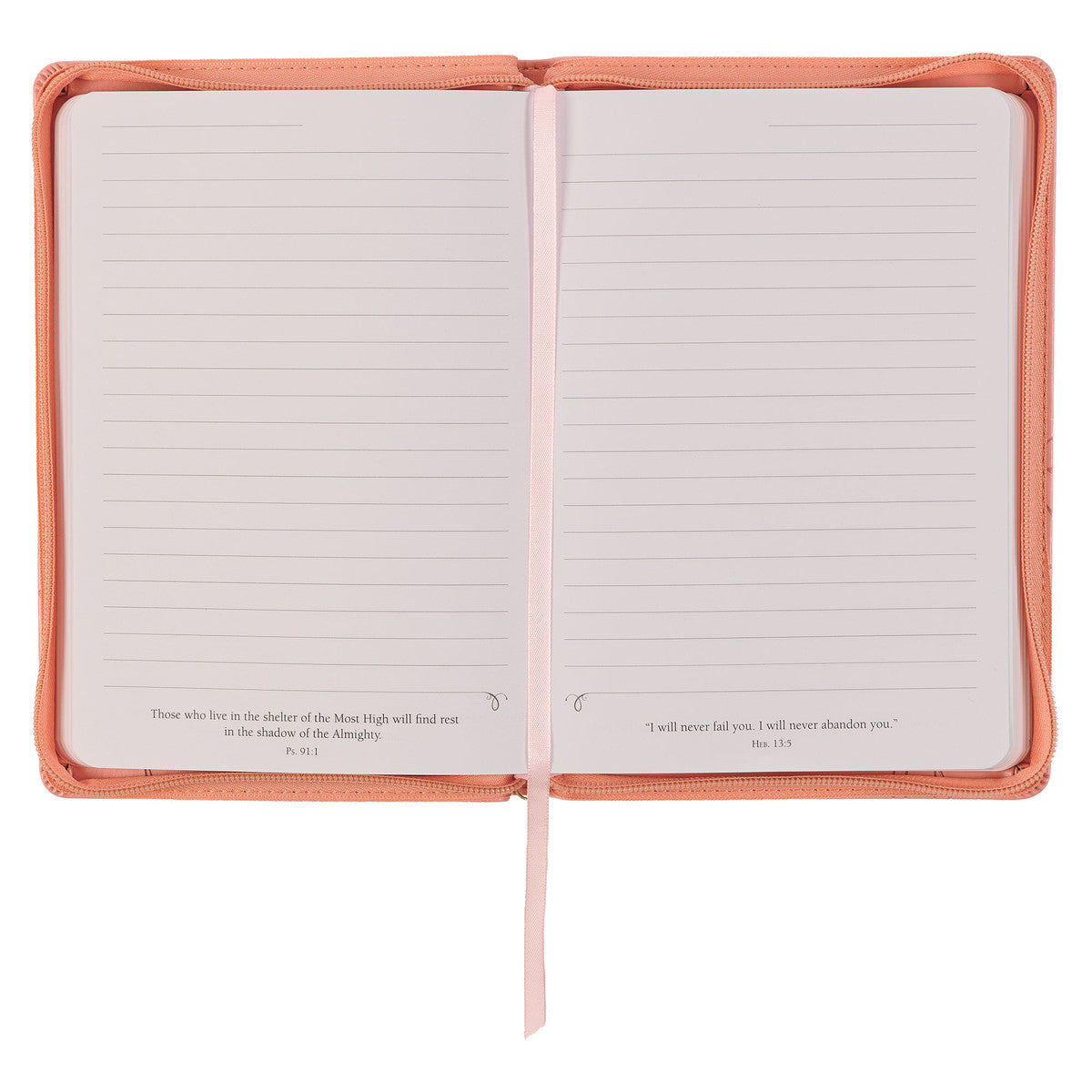 Mercy Blossom Pink Faux Leather Journal with Zipper Closure - The Christian Gift Company