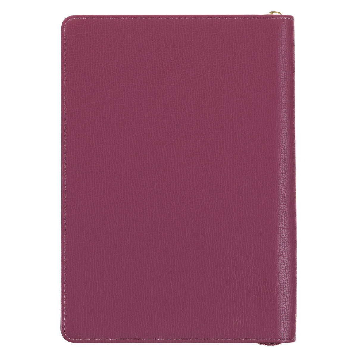 Strong and Courageous Topaz Pink Faux Leather Journal with Zipper Closure - Joshua 1:9 - The Christian Gift Company