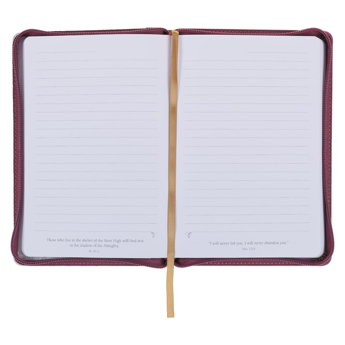 Strong and Courageous Topaz Pink Faux Leather Journal with Zipper Closure - Joshua 1:9 - The Christian Gift Company