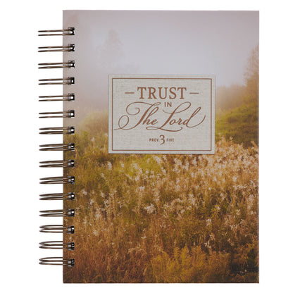 Trust in the LORD Field Grass Wirebound Journal - Proverbs 3:5 - The Christian Gift Company