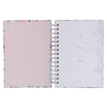 More Precious Than Rubies Pink Floral Wirebound Journal - Proverbs 5:13 - The Christian Gift Company