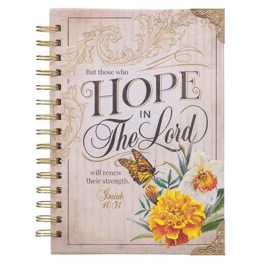 Hope in the LORD Large Wirebound Journal - Isaiah 40:31 - The Christian Gift Company