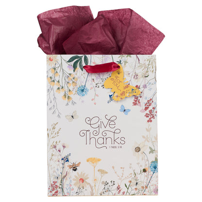 Give Thanks in Everything Medium Gift Bag - 1 Thessalonians 5:18 - The Christian Gift Company