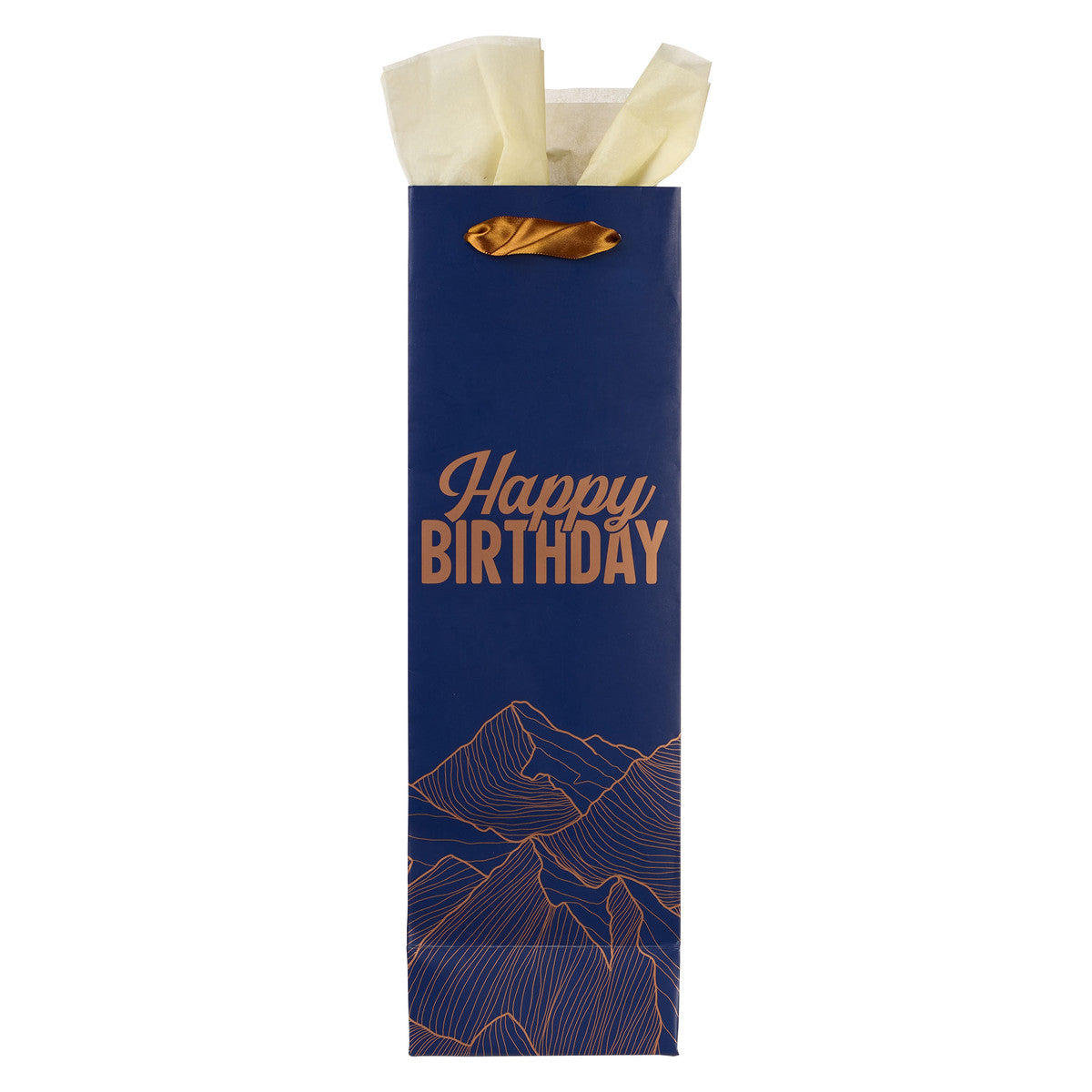 Happy Birthday Blue Sunset Bottle Gift Bag - The Christian Gift Company