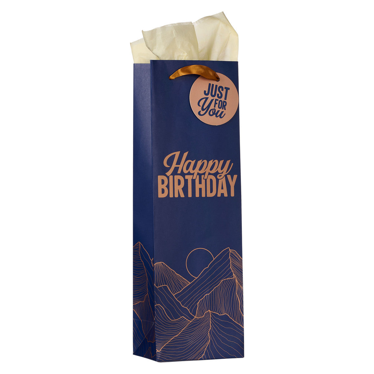 Happy Birthday Blue Sunset Bottle Gift Bag - The Christian Gift Company