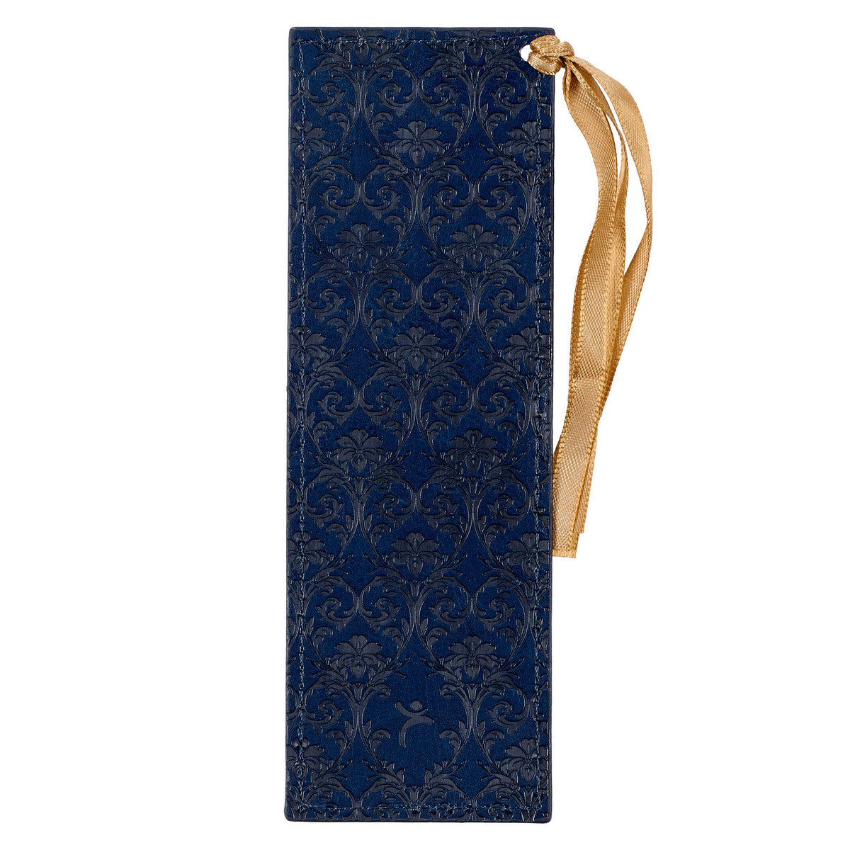 I Know The Plans Floral Trellis Blue Faux Leather Bookmark - Jeremiah 29:11 - The Christian Gift Company