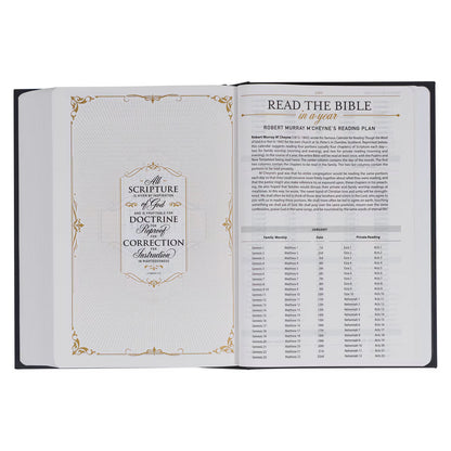 Black Hardcover Large Print King James Version Study Bible