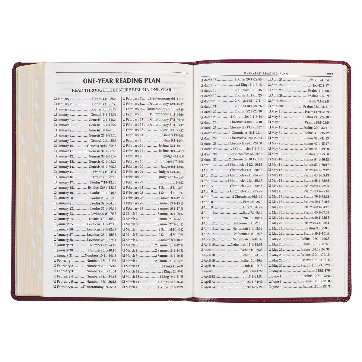 Burgundy Cross Faux Leather Large Print Thinline King James Version Bible with Thumb Index