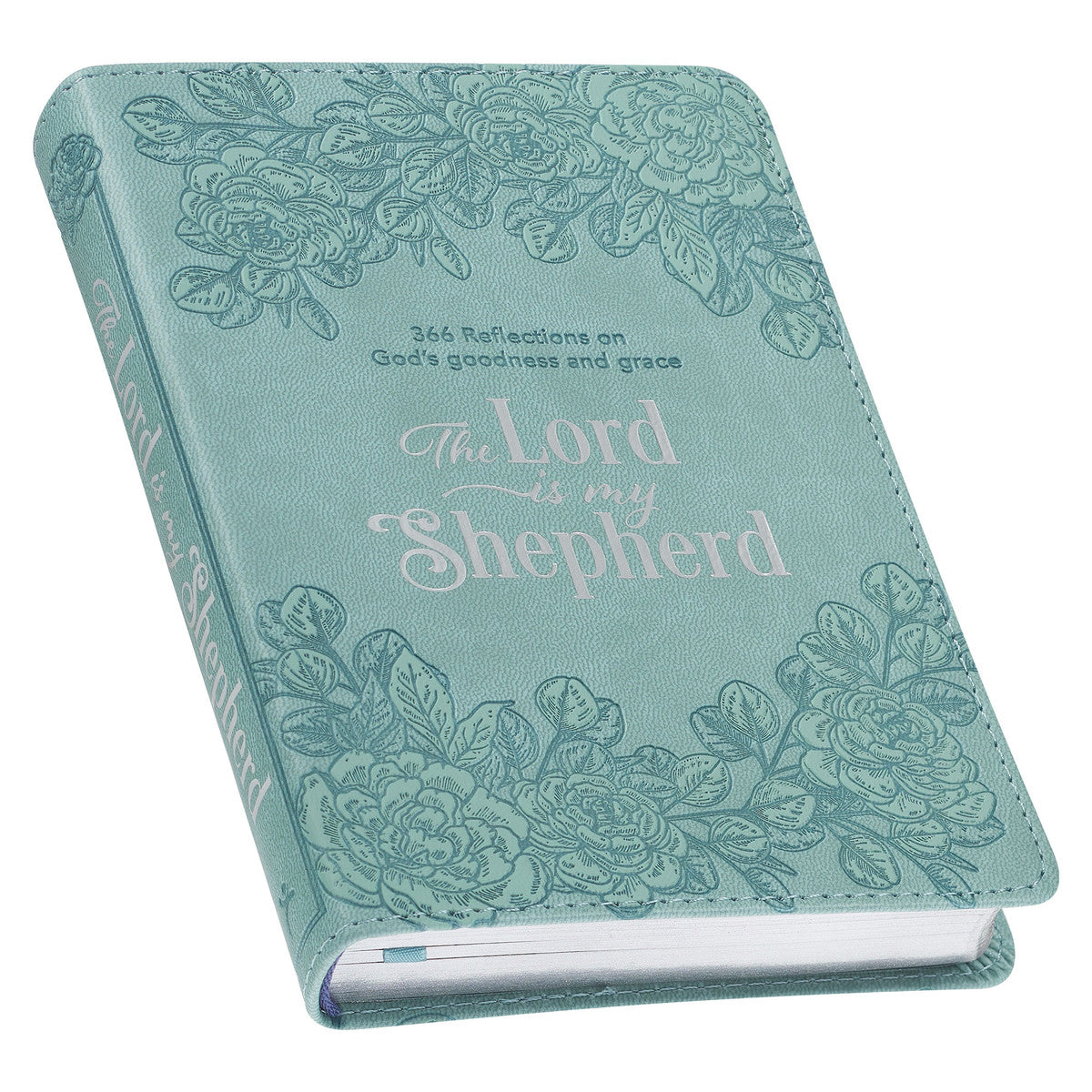 The Lord is my Shepherd Teal Faux Leather Devotional