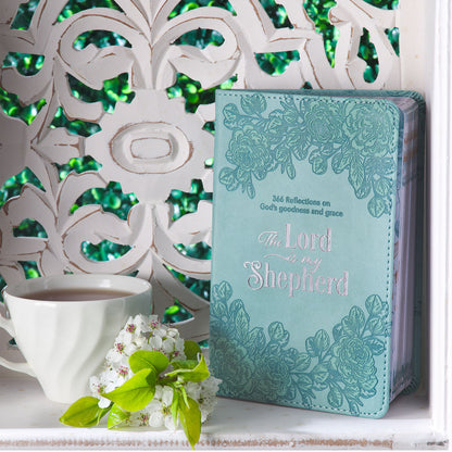 The Lord is my Shepherd Teal Faux Leather Devotional