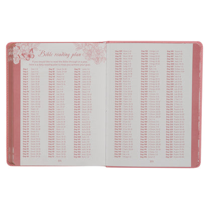 Live Free Pink Faux Leather Devotional