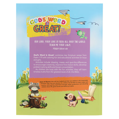 Activity Book God's Word is Great! - pack of 10