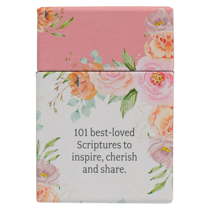 101 Favorite Bible Verses for Women Pink Floral Box of Blessings