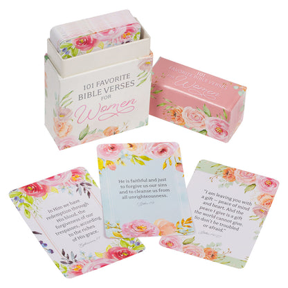 101 Favorite Bible Verses for Women Pink Floral Box of Blessings