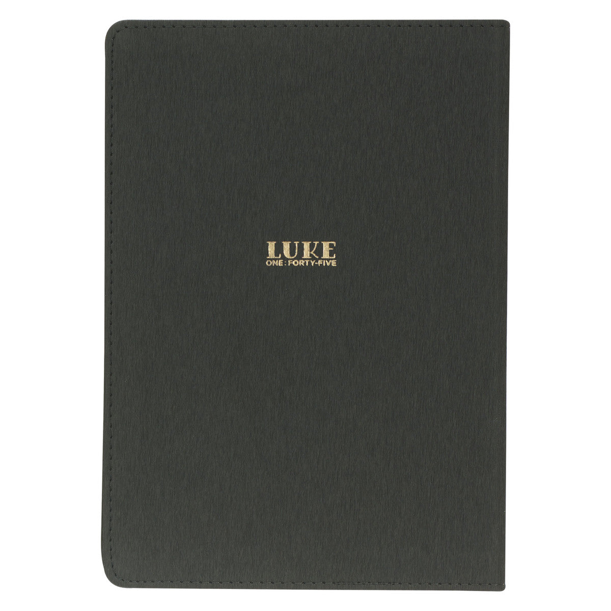 Blessed Charcoal Grey Faux Leather Classic Journal - Luke 1:45