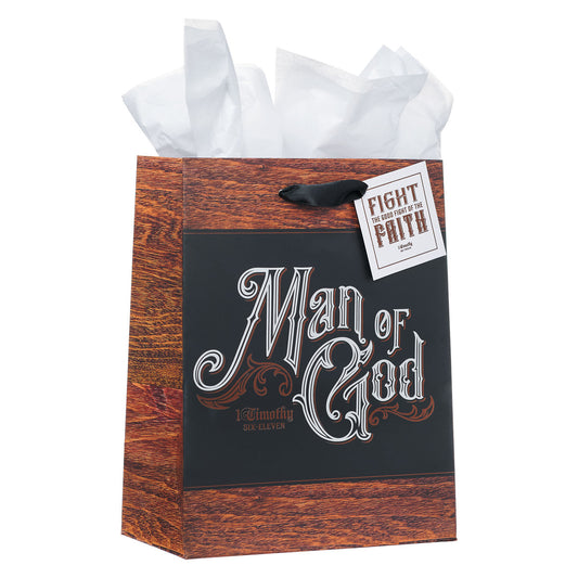 Man of God Medium Gift Bag - 1 Timothy 6:11 - The Christian Gift Company