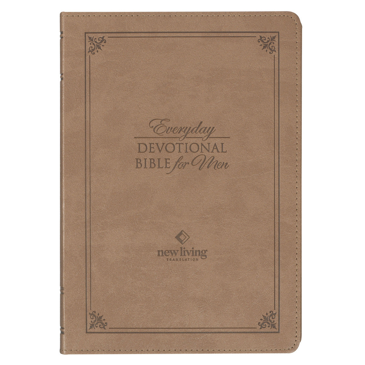 Tan Faux Leather NLT Everyday Devotional Bible for Men