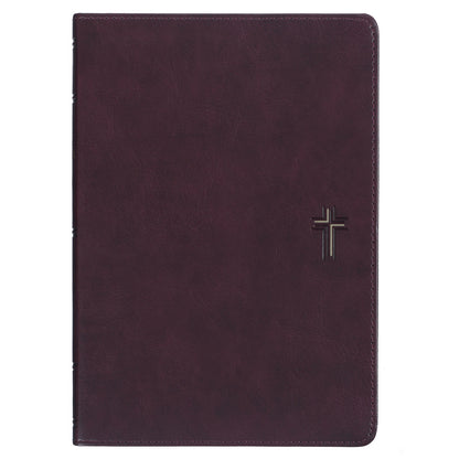 Cross Walnut Brown Faux Leather NLT Everyday Devotional Bible for Men